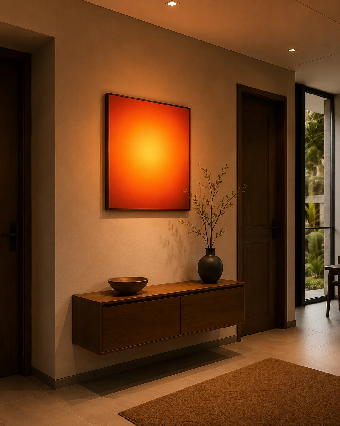 Aura Sunset in an entrance