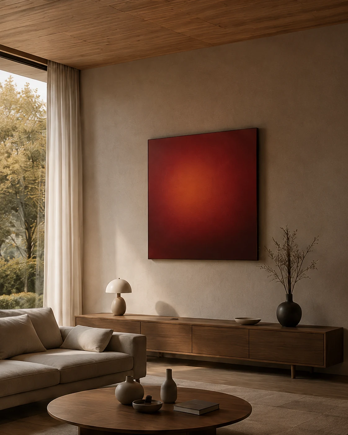 Aura Sunset in a living room