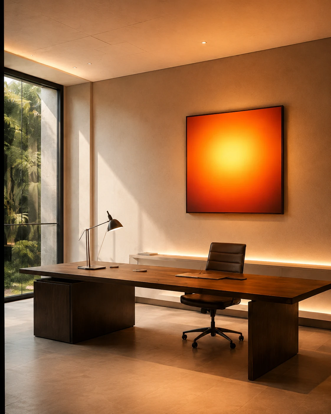 Aura Sunset in a private office